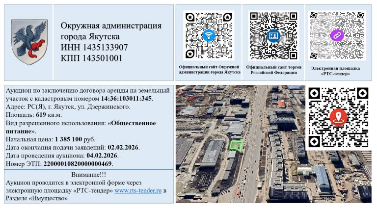 Внимание, объявляются торги на аренду земельного участка